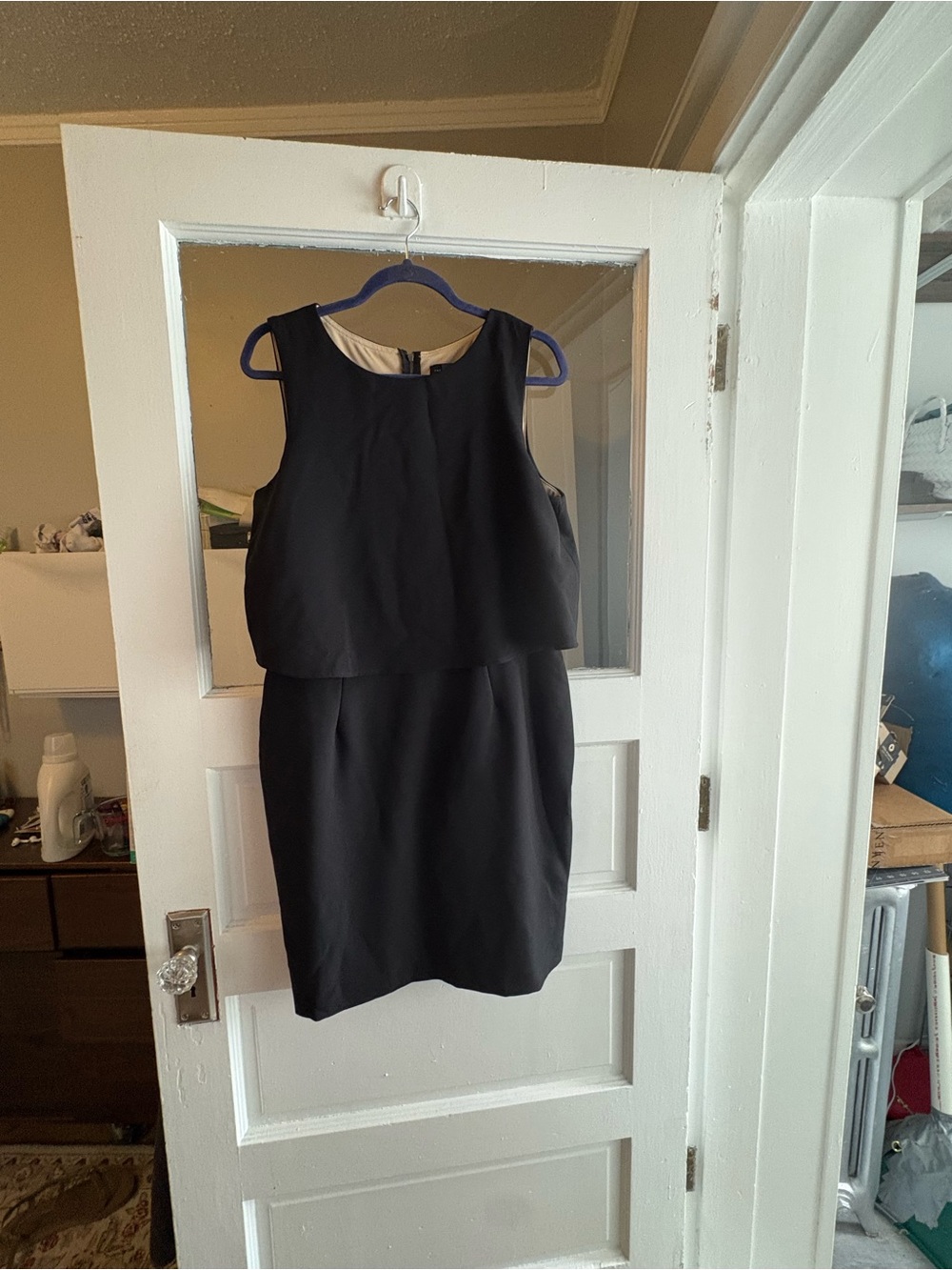 The Limited Black Sleeveless Layered Sheath Dress